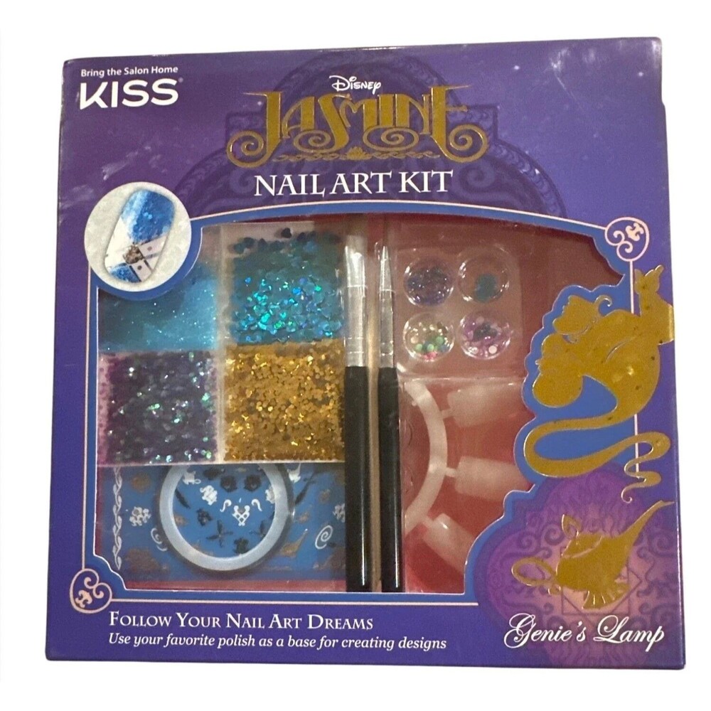 Kiss USA Disney Jasmine Nail Art Kit GENIE'S LAMP Follow Your Nail Art Dreams